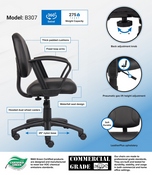 Boss Black Posture Chair W/ Loop Arms, B307